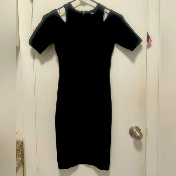 green dress with black heels Green Ribbed Knit Mock Neck Mini Dress | Long Sleeve Bodycon Sweater Dress  with Lettuce Hem
